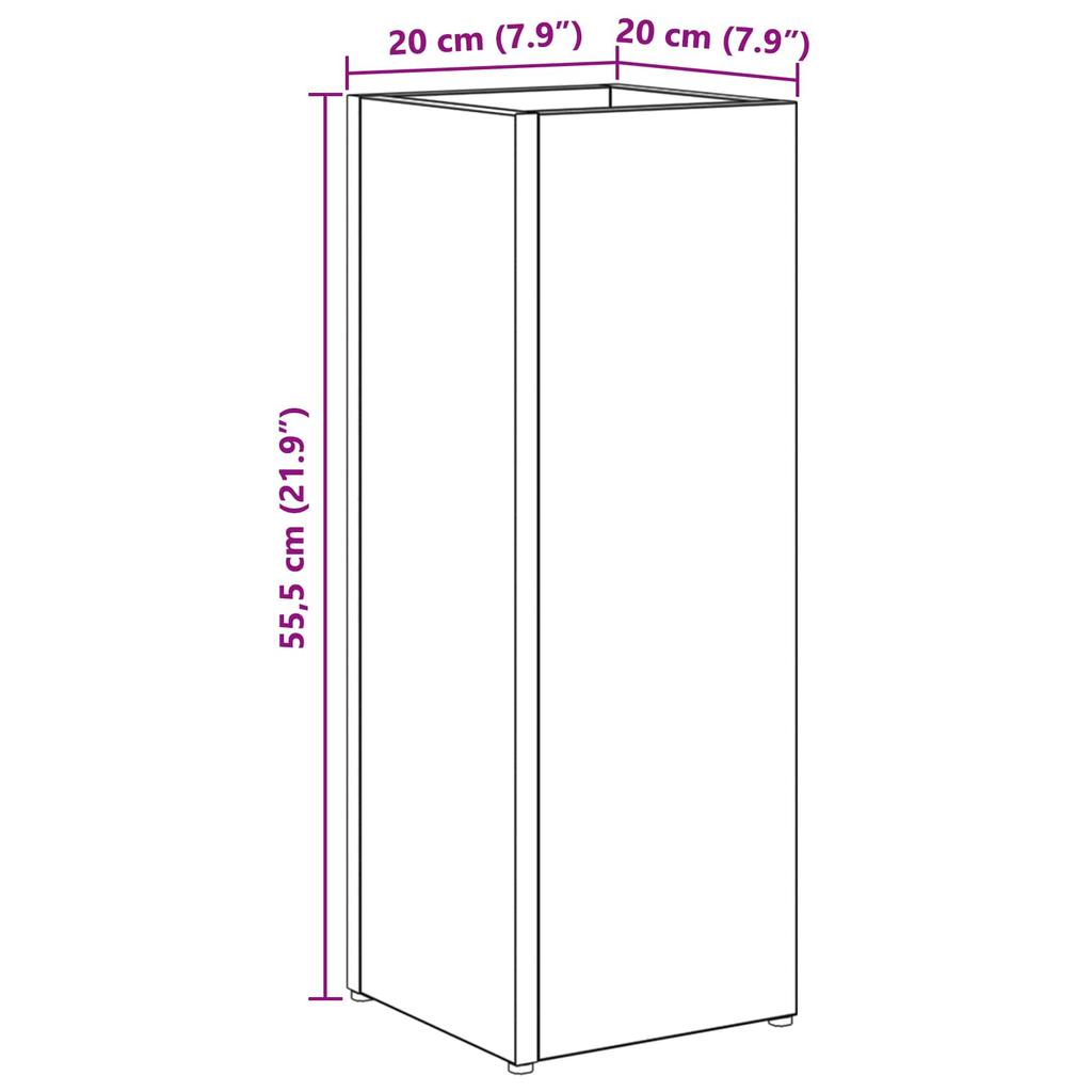 Umbrella Stand with Storage Grey Sonoma 20 x 20 x 55.5 cm