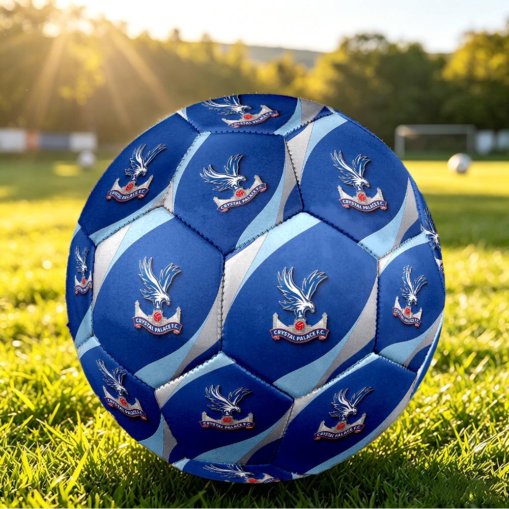 Pallone da Calcio Stampato Crystal Palace Taglia 5, Antiscivolo, Pallone da Partita per Adulti, Souvenir per i tifosi di Calcio