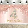 Rose Gold Glücklicher 18. Geburtstag Party Hintergrund Glitzer Diamant Geburtstag Hintergrund Mädchen Süß Geburtstagsparty Banner Fotografie