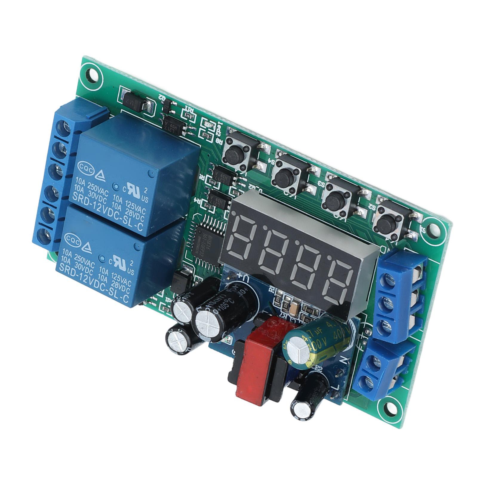 

2-канальний модуль реле затримки часу, цифровий тригер імпульсів, циклічний таймер, плата керування 220 В змінного струму YF7