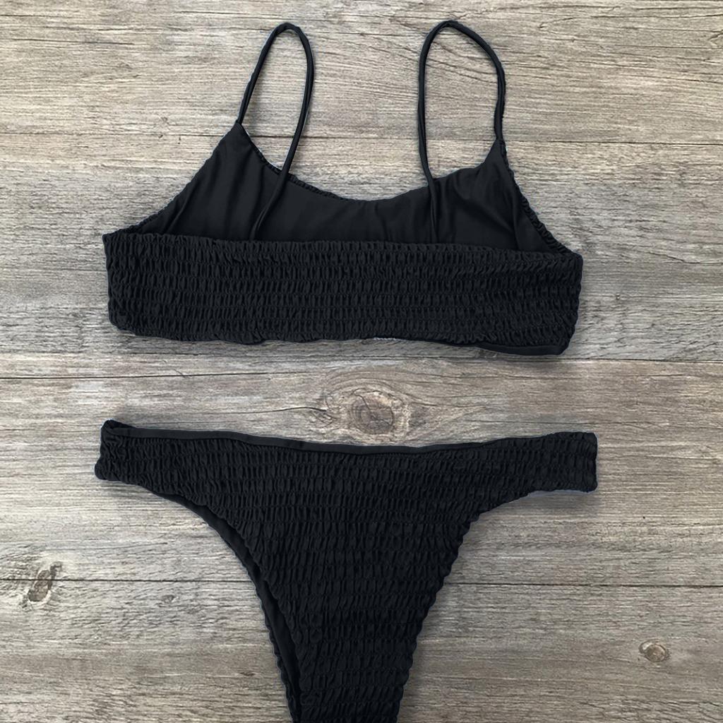 Women's Summer Fashion Sexy Color Bikini Split Swimsuit Beach Swimwear