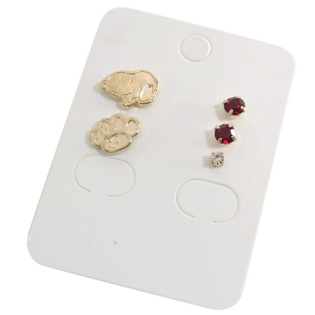 

Peanut earrings Snoopy set SNAC3397 Gold smile/5P