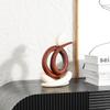 Creative Abstract Hollow Human Sculpture Art Sitting Cross-Legged Handicraft Wine Cabinet Decor Irregular Line Figure Statue