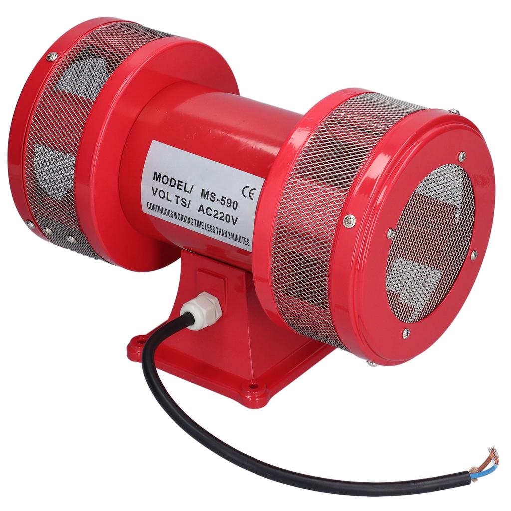 Motor Alarm Dual Way 135dB High Decibel Electric Air Raid Siren Screw Mounting AC 220V MS?590