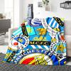 Manchester City Crests Dekens Flanel Bedrukt Ademend Warm Plaid voor Huis Kantoor Bedspreien 0708a21