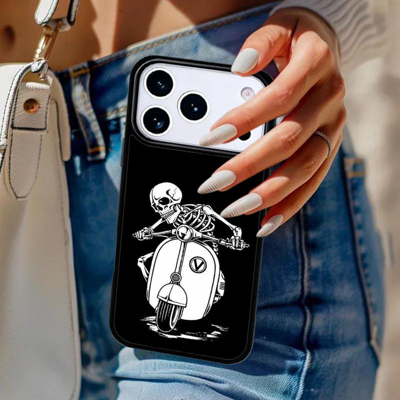 Cartoon Motorcycle Phone Case For iPhone 17 Air 14 15 13 12 Max Cover For Apple 14 15 16 16e 11 Pro Max Plus Coque
