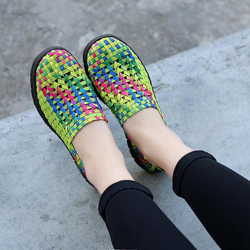 Summer Women Sneakers Comfort Casual Nurse Plus Size Flats Loafers Soft Beach Walking Sports Shoes Lightweight Slip On