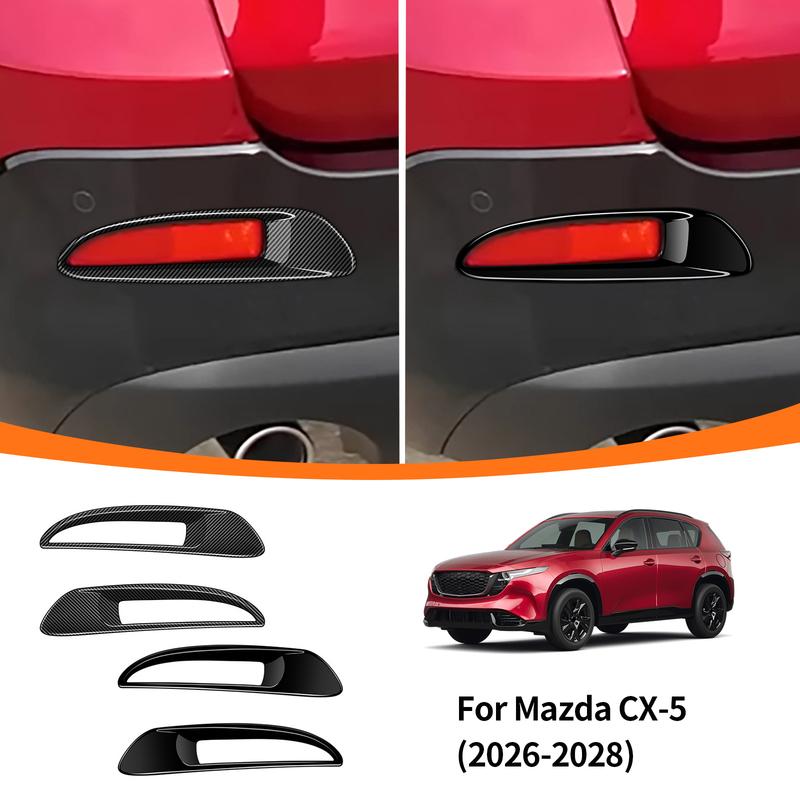 For Mazda CX‑5 2026‑2028 LHD RHD Car Rear Fog Light Eyebrow Trim Fog Lamp Cover Decor Exterior Accessories