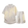 Men's Sets 2 Pieces Summer Vacation Party Beach Outfits Short Sleeve Button Down Shirts and Pants Set