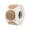 Pack Of 500 Brown Kraft Round Craft Sticker Adhesive Labels For Festives Decorations And Product Marking Packaging