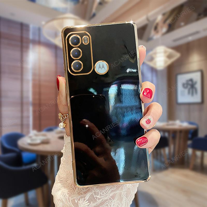 Plating Ring Holder Case For Motorola Moto G60 G30 G20 G10 G50 5G G22 G32 G52 G13 G23 G53 G73 Stand Silicone Cover