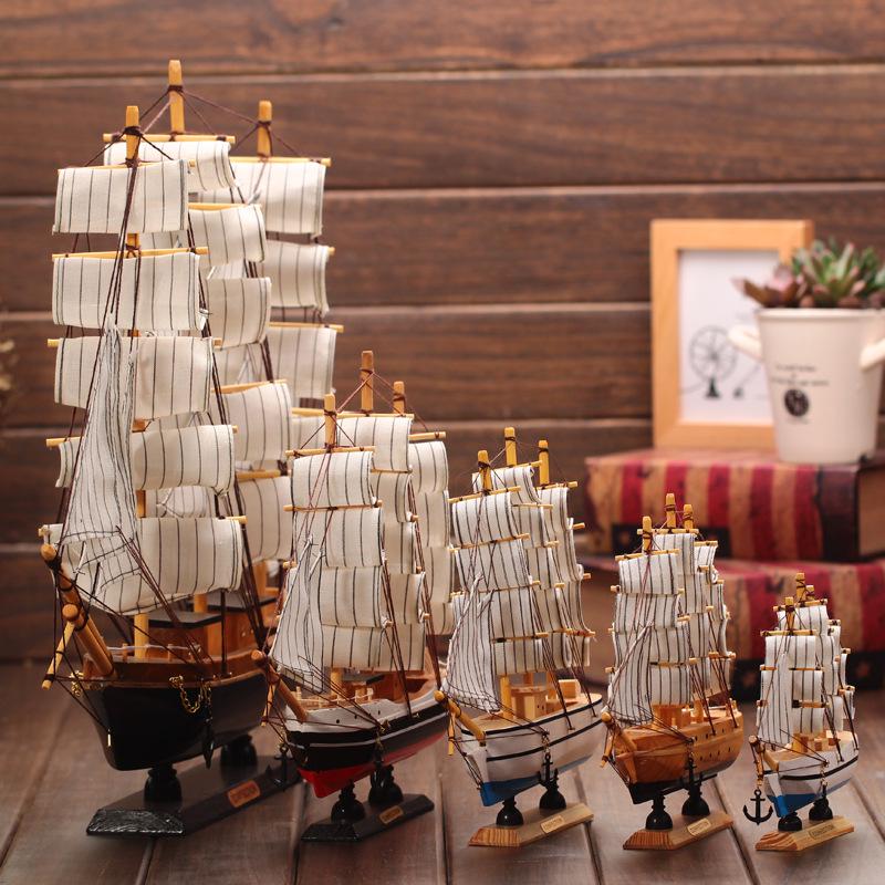 Creative Mediterranean Sailboat Desk Ornament for Students