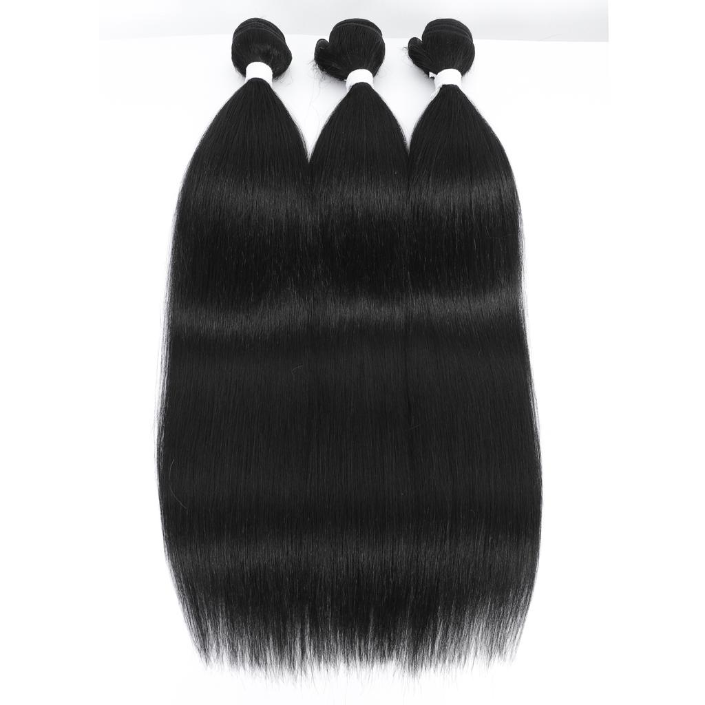 30 Inch 200g Straight Hair Bundles Bio Synthetic High Temperature Fiber Piano Blonde Red Hair ExtensionsHair Weaving Full to End