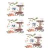 4 Set 3D Stickers Children DIY Creative Decorative Stickers for Teens Girls Kids Invitation Letter Greeting Cards