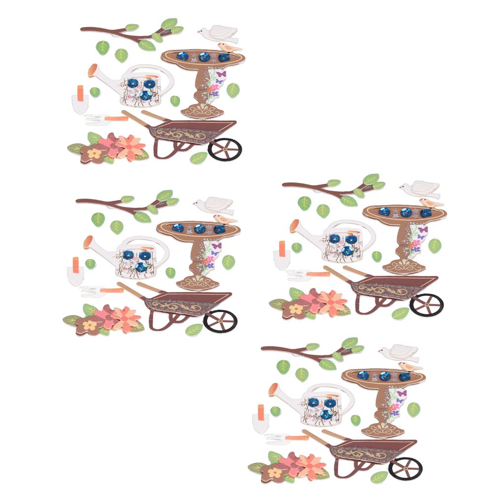 4 Set 3D Stickers Children DIY Creative Decorative Stickers for Teens Girls Kids Invitation Letter Greeting Cards