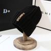 Winter Hat Knitted For Women With Letter Embroidery Korean Style For Daily Use