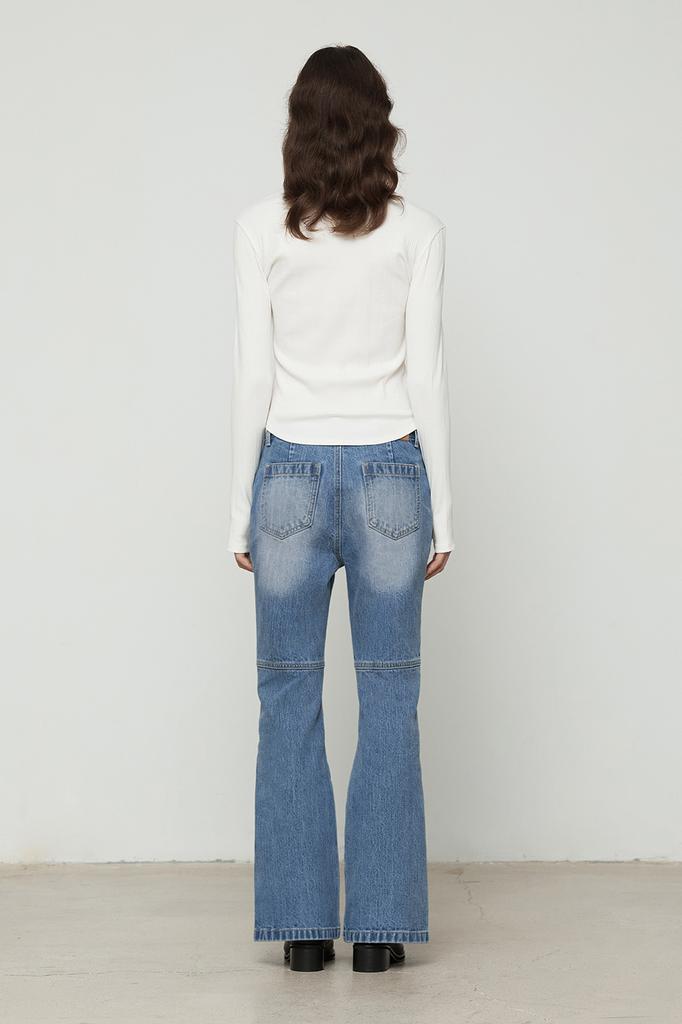 CURRENT Collar U-Neck Long Sleeve [Ivory]