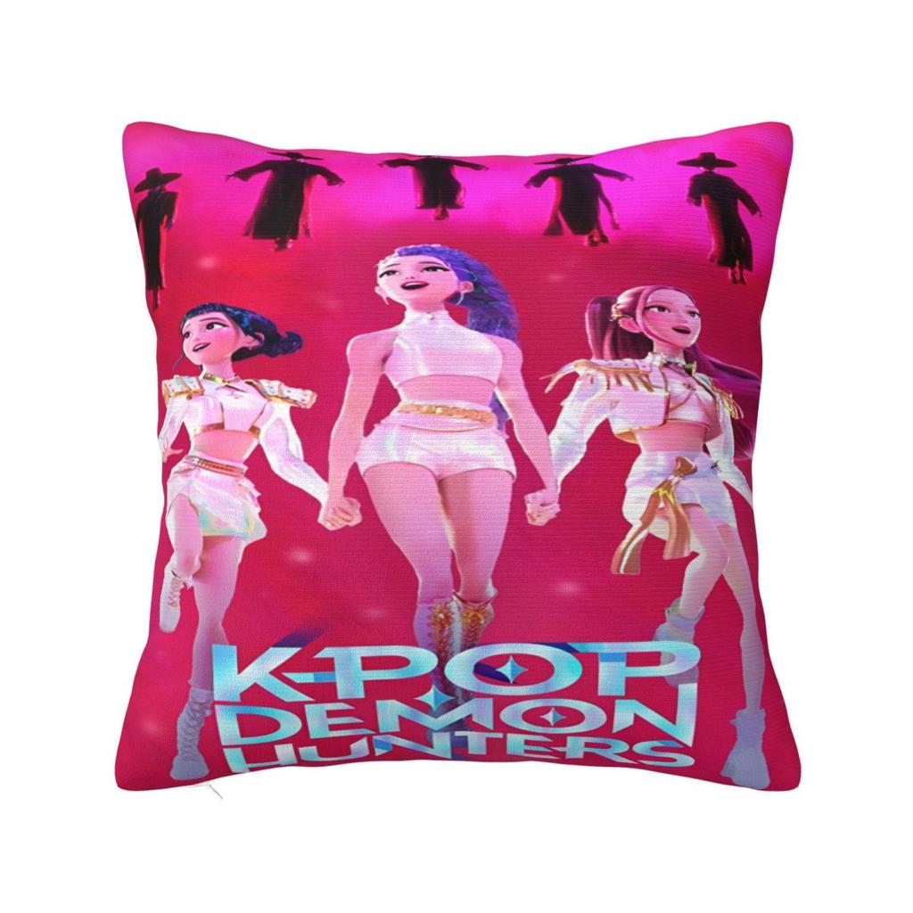 Kpop Demon Hunters Huntrix Printed Pillowcase Cushion Cover Pillow Covers Warm Home Decoration Square Multiple Sizes