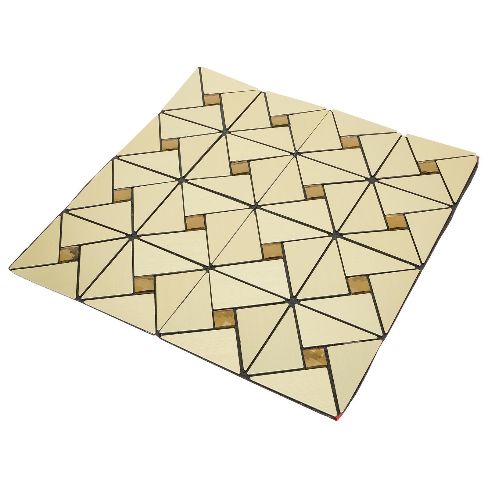 1pc 30X30cm Mosaic Aluminum Backsplash Wall Tile Peel And Stick Floor Wall Sticker Kitchen Bedroom Non-slip Wall Decals