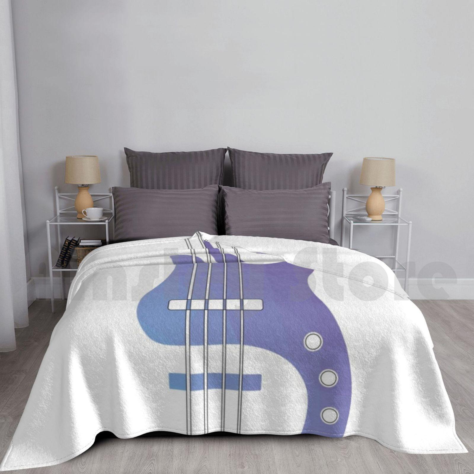 Bass Lover | Bass | Colorful Blanket Super Soft Warm Light Thin Bass E Bass Colorful Bass Player Bassist Bass Clef Size: 75*100cm, Weight: 230 GSM