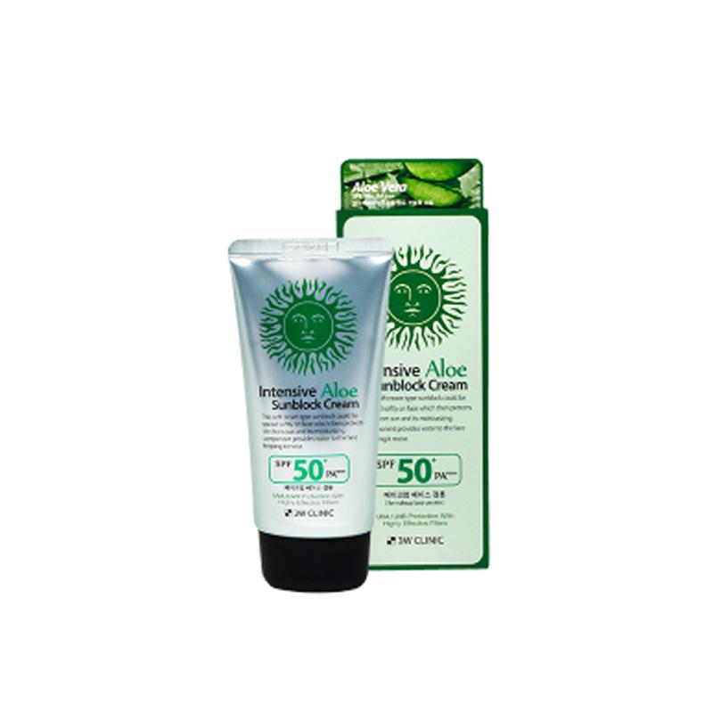 3w Clinic Crème solaire/écran solaire intensif au thé vert ou à l'aloès 70 ml (8 possibilités)