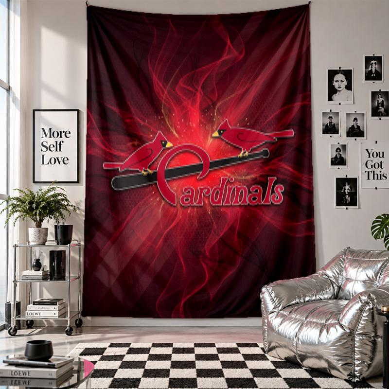 St. Louis Cardinals Wall Tapestry Home Decor Wall Hanging Cloth for Bedroom Living Room Background