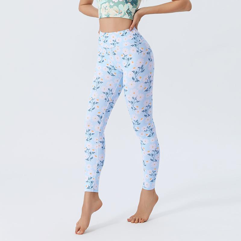 Новые принтованные леггинсы для йоги женские с высокой талией, леггинсы для фитнеса, спортивные леггинсы S