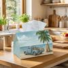 1pc  Beach Truck Tissue Box | Multi-functional Napkin Dispenser, Two Sizes Available Suitable for Home, Parties, Car Decoration Surfboard Palm Tree Sa