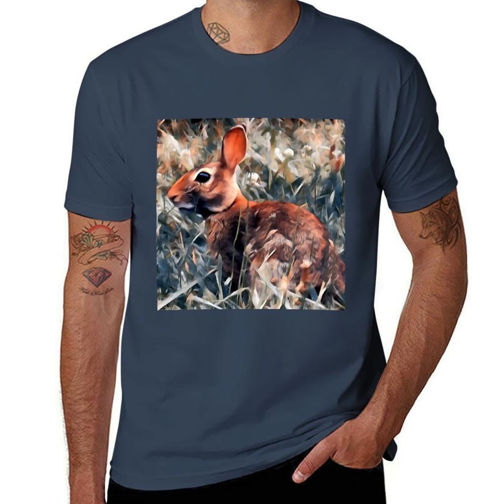 Woodland Bunny Rabbit Tshirt Unisex T Shirt Cotton 100 Anime T Shirts Oversize Tshirt
