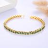 Exquisite Natural Emerald Bracelet, 18k Gold Plating Over S925 Silver Natural Gemstone Fine Jewelry Suitable for Party Occasions
