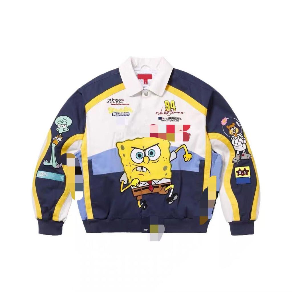 "American Motorcycle Embroidered Baseball Jacket for Couples - Spring/Autumn Trend"