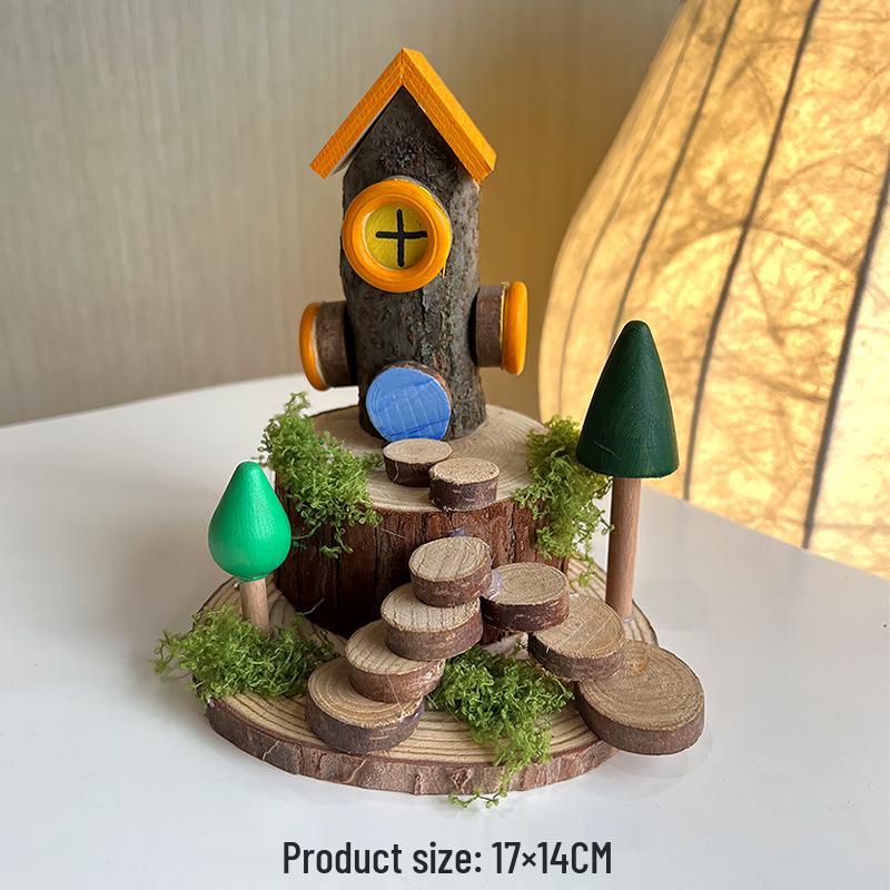 Eco-Friendly Kindergarten Art Supplies: Natural Twigs & Wood Chips for DIY Treehouse Projects