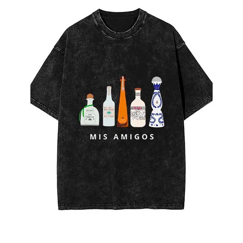 Mis Amigos Graphic Funny Drinking Friends Tee Tequila Style Unisex Unisex T-Shirt XXXXL