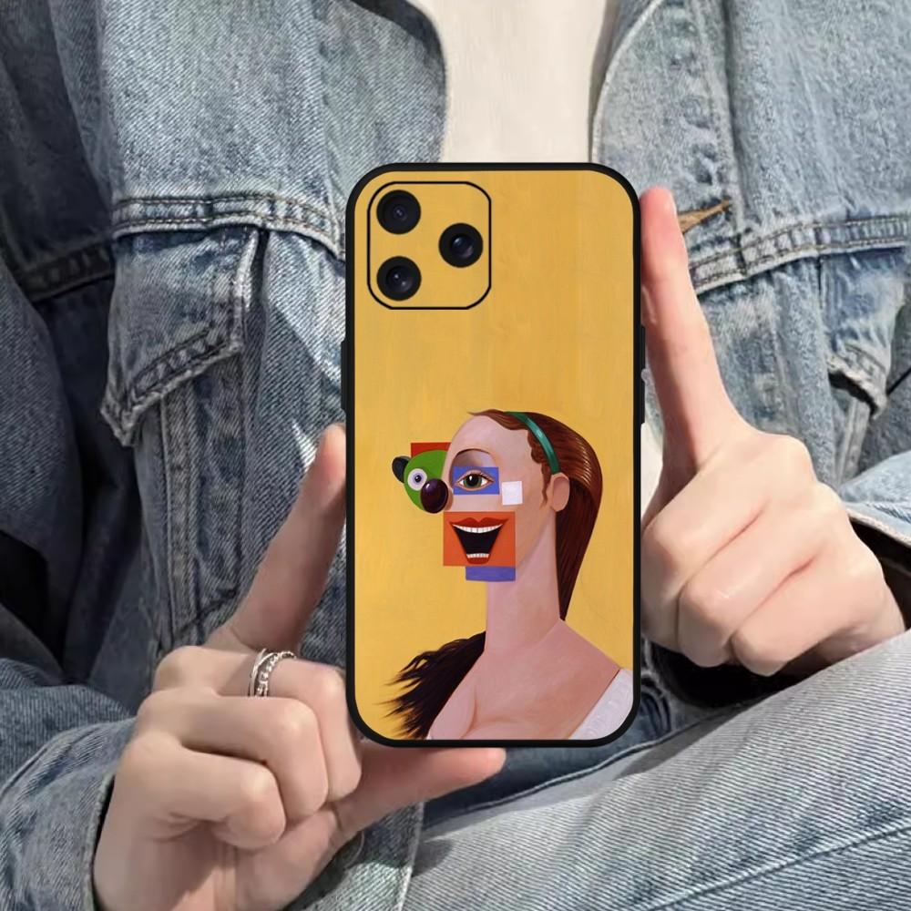 George Condo Art Phone Case For Samsung S20 S21 S22 S23 S24 Note 20 4G 5G Plus Ultra Black Soft Shell