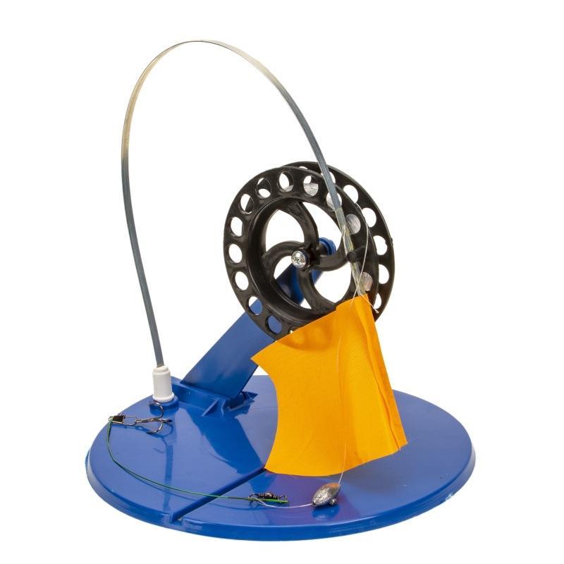 Ice Fishing Tip Up Easy To Carry Durable Spool High Visibility Orange Flag Winter Fishing Supply for Outdoor Ice Trips