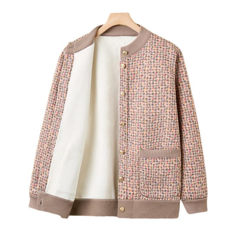 Middle-aged Sweater Female Old Lady Spring Clothing Mother Clothing Thin Cardigan Jacket Grandma Clothing Long-sleeved Knitted Sweater Top