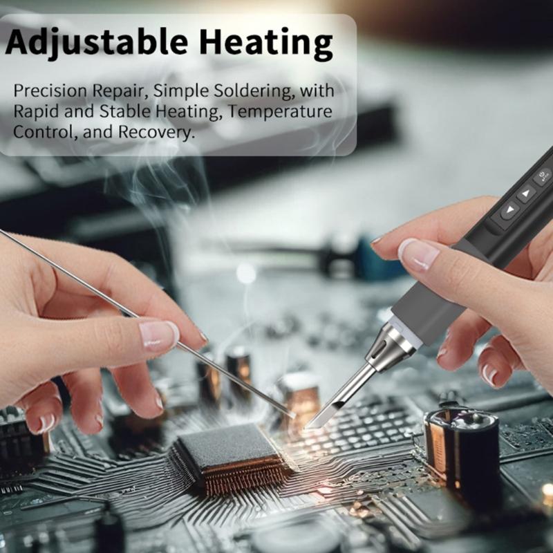 Intelligent Temperature Control Soldering Iron 96W Welder High Power Welding Pen for Fast Heating &Precise Welding