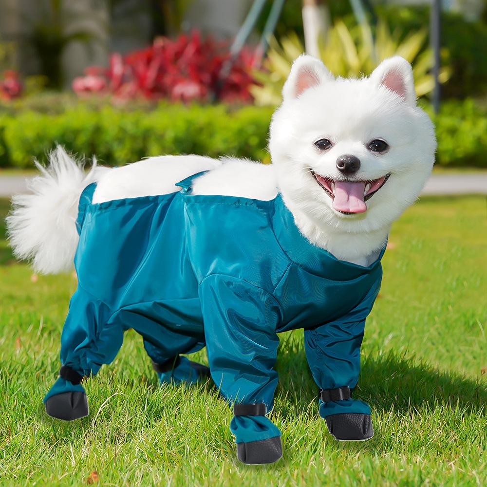 Pets Go Out with Belly and Feet, Dust Pants, Walking Dogs, Anti-dirty Clothes, Bichon Dogs, Puppies, Rain, Dog Clothes