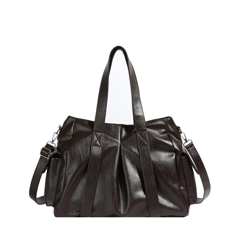 

Женская минималистичная сумочка, Вместительная сумка через плечо, Винтажная сумочка, Женская сумочка, Модная повседневная сумка через плечо 35*18*28cm кофейный