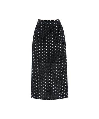 Page Flynn Straight Dot Linen Skirt_P6Bsk032C