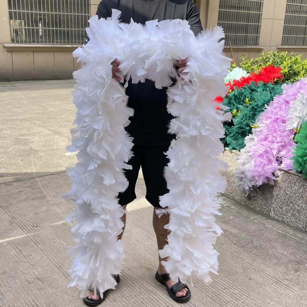 DIY 2 Yards Fluffy  Turkey Marabou Feathers Boa 200Grams White Feather for Crafts Wedding Party Christmas Decoration Plumes Shawl