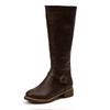 2025 New Women's Shoes Plus Size Side Zip Women's Boots Autumn Classic Knee-High Modern Boots Women Solid Round Toe Shoes Ladies
