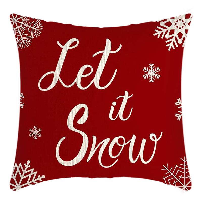 Christmas Pillow Case Printed Living Room Sofa Bedroom Pillow Case Christmas Pillow Case Printed