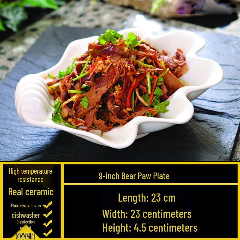 Xuankunpai Creative Bear Paw Ceramic Serving Plate