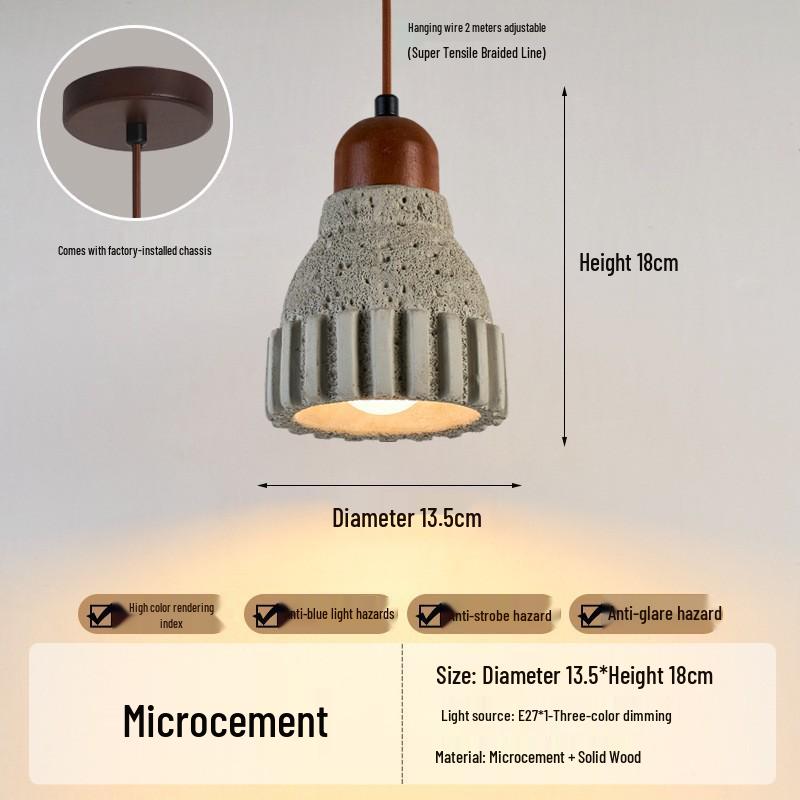 Japanese Wabi-Sabi Yellow Travertine Pendant Light, Retro Mid-Century Style for Bedroom, Homestay, or Restaurant.