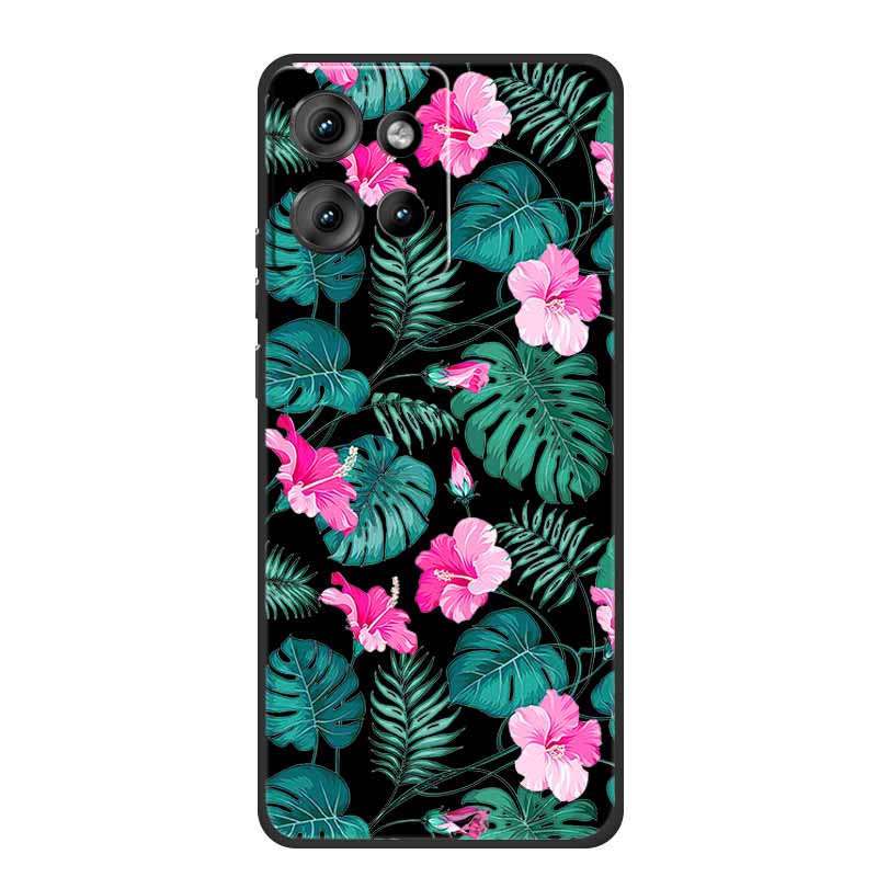 TPU Case For Motorola Moto G 2025 Case Cartoon Black Silicone Soft Back Cover Coque For Moto G75 Edge 60 Pro Fusion Phone Case