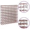 120 Bottle Wine Rack In Brown Solid Pine Wood