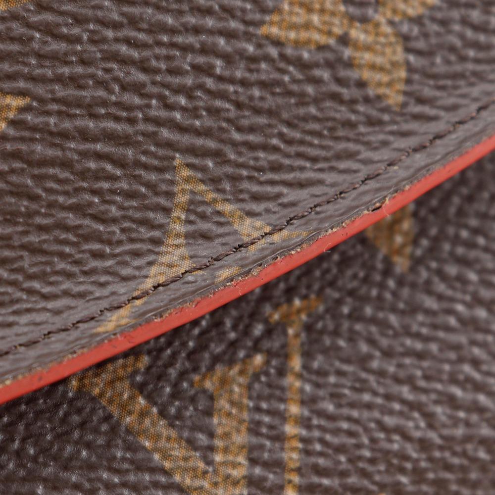 LOUIS VUITTON Portefeiulle Emily Purse M62941 Brown Monogram canvas flour Women Used