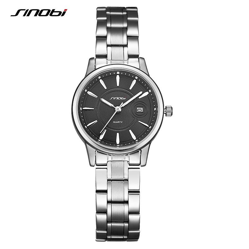 Couple Watch Stainless Steel Business Fashion Simple With Calendar Japanese Movement Watch 1245