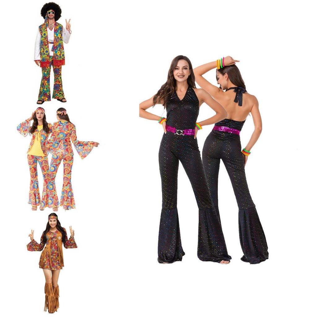 Unleash Your Inner Hippie With This Retro Disco Costume Set Great For Halloween And Carnival Masquerade Parties